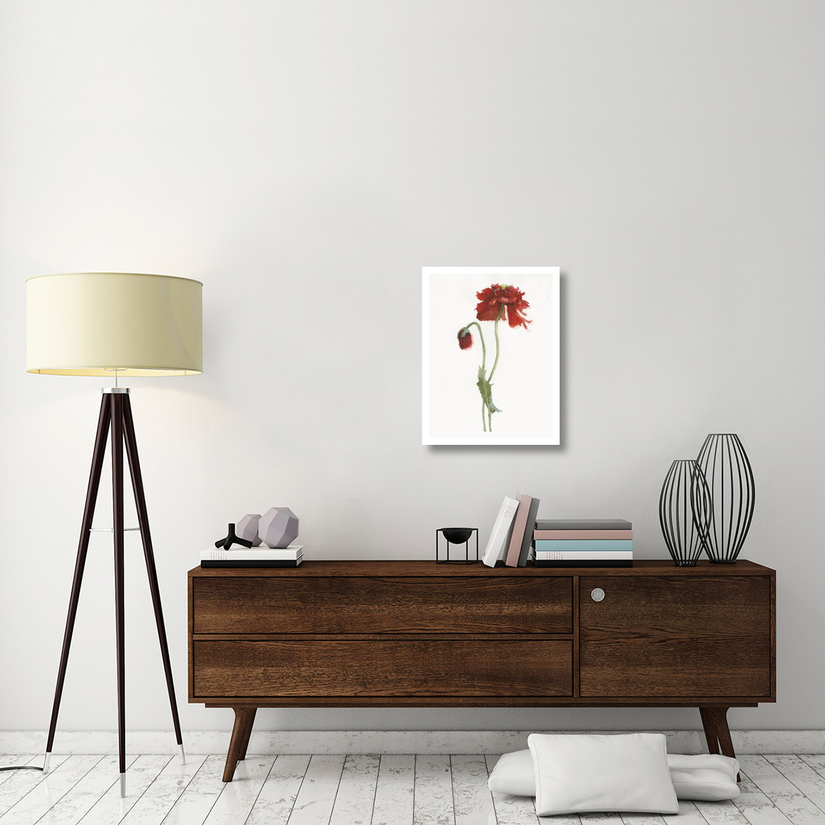 Red Somniferum -Paper Art-20&quotx26"