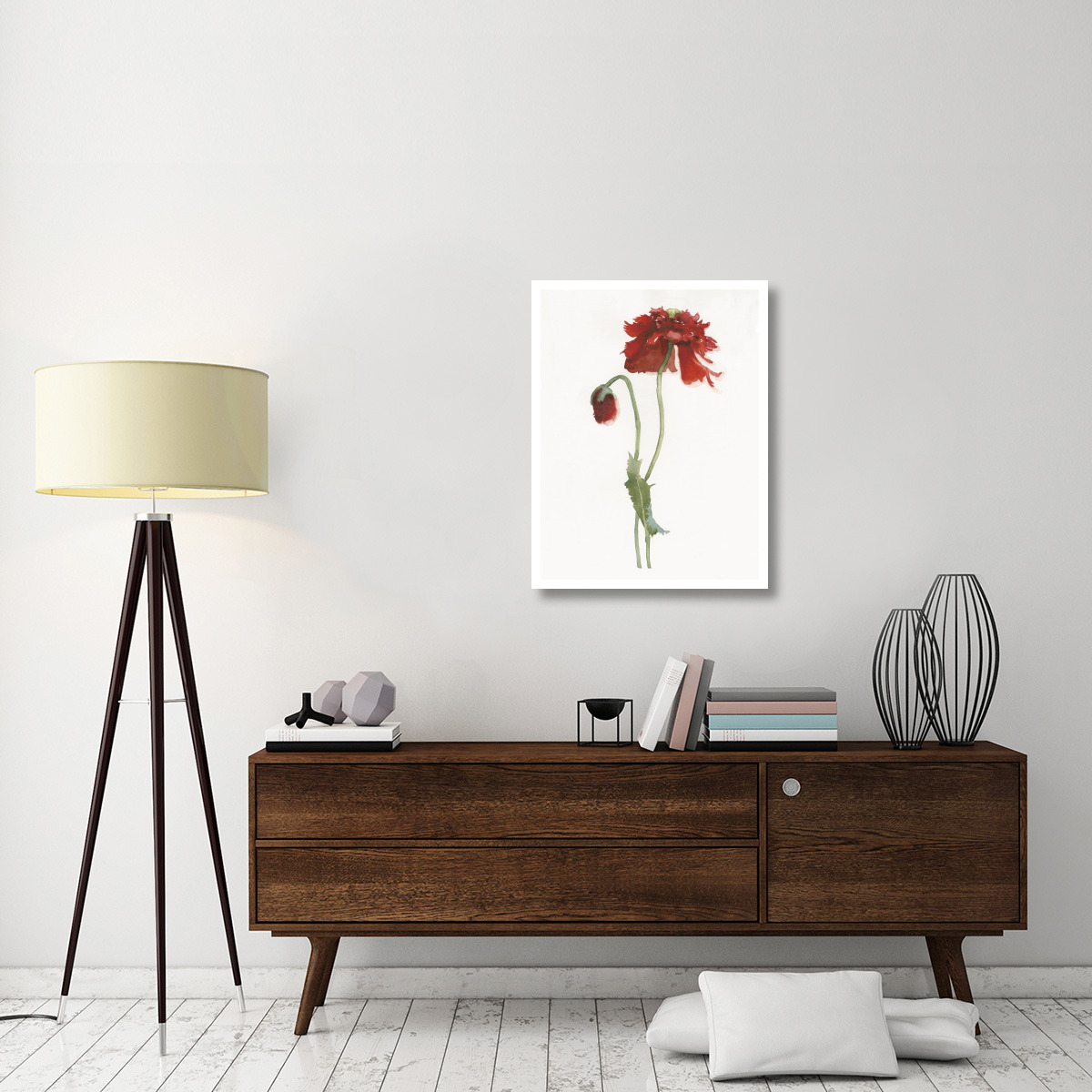 Red Somniferum -Paper Art-26&quotx34"
