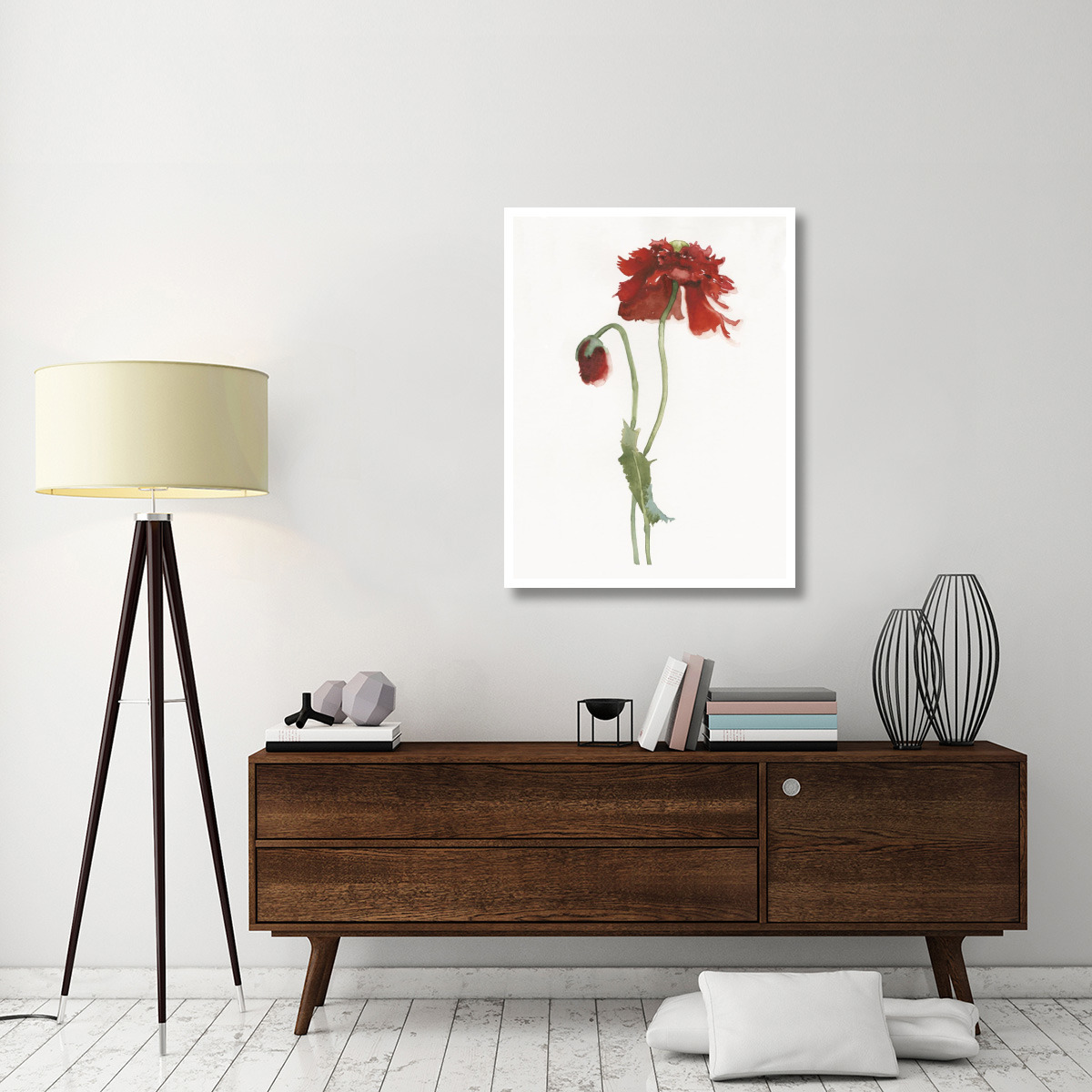Red Somniferum -Paper Art-32&quotx42"
