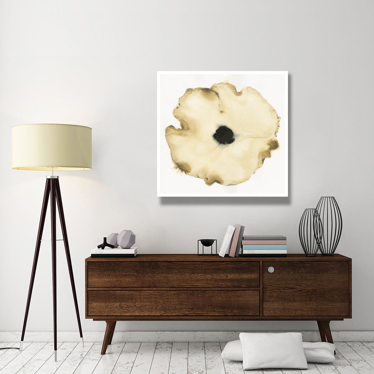 Suede Fleur I -Paper Art-42&quotx42"