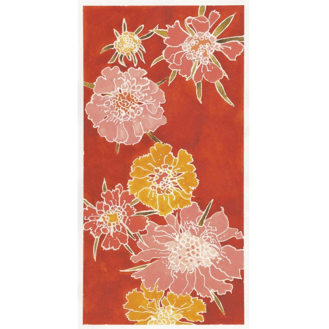 Cloisonne Beauty I Crop -Paper Art-20&quotx38"