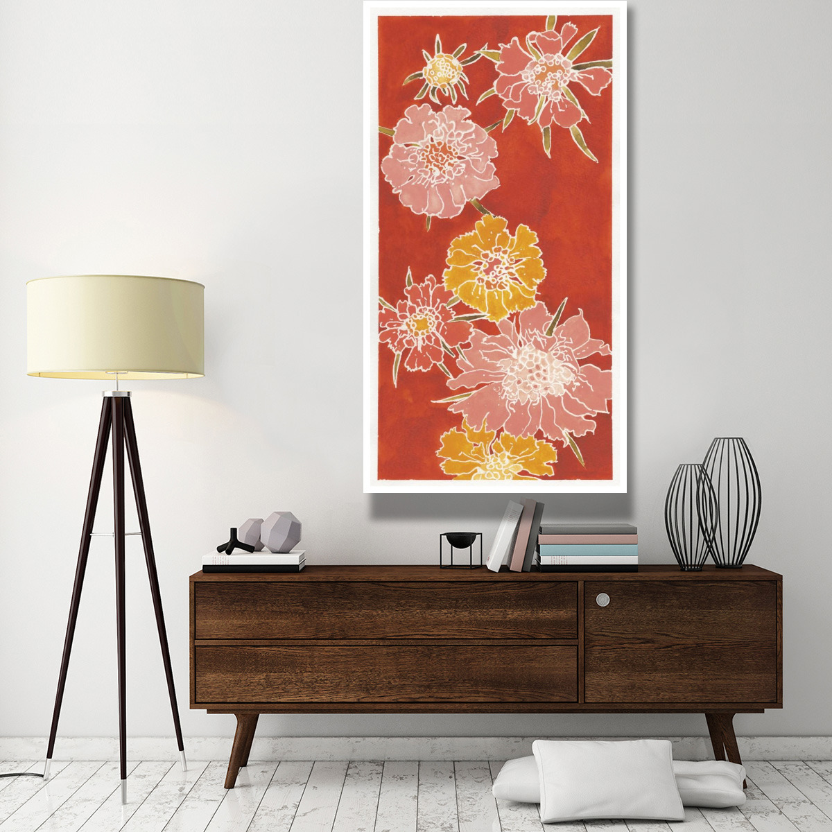 Cloisonne Beauty I Crop -Paper Art-38&quotx74"