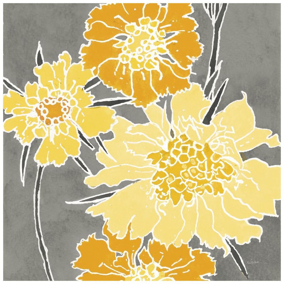 Cloisonne Beauty I Gray Crop -Paper Art-20&quotx20"