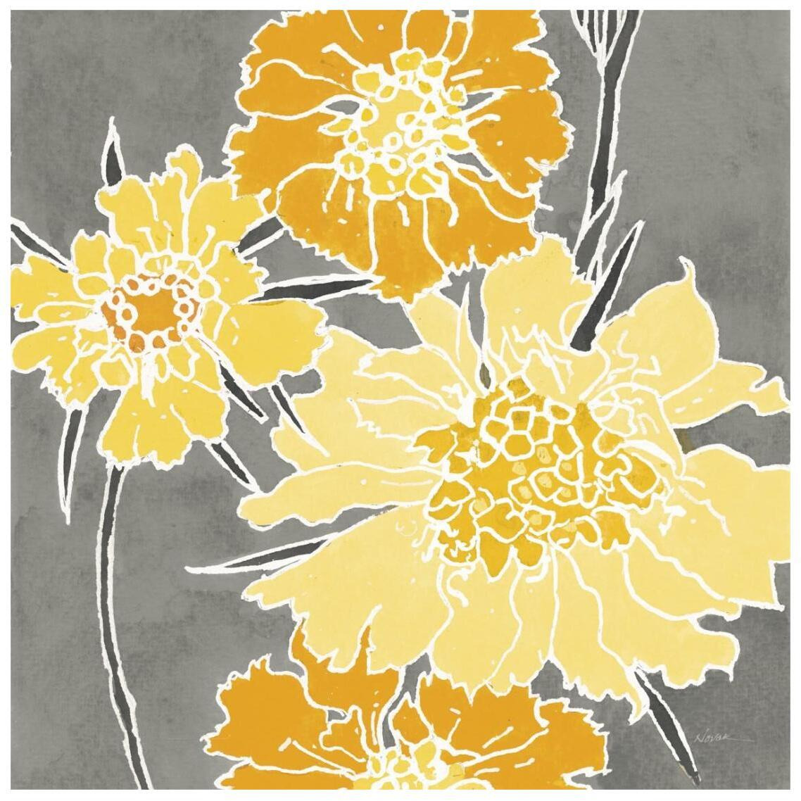Cloisonne Beauty I Gray Crop -Paper Art-26&quotx26"