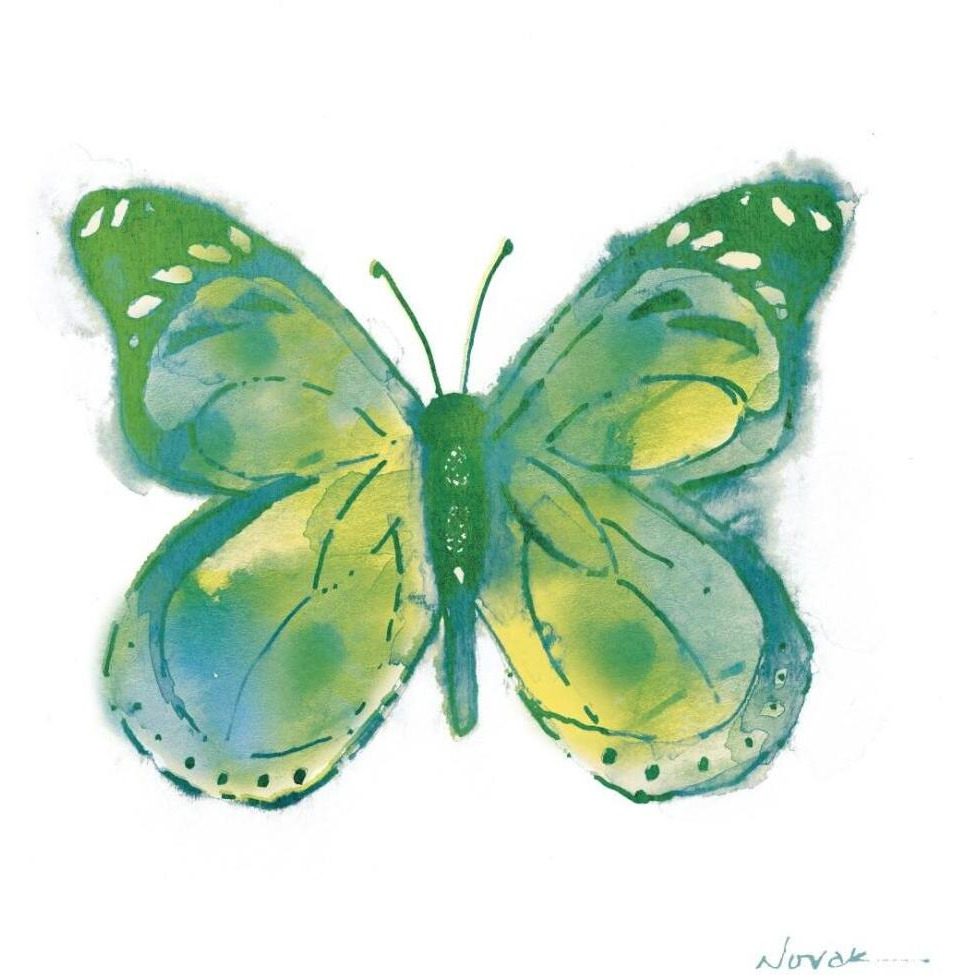 Birdsong Garden Butterfly I on White -Paper Art-26&quotx26"