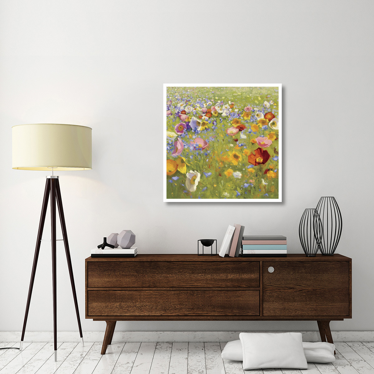 Champ de Fleur I -Paper Art-38&quotx38"