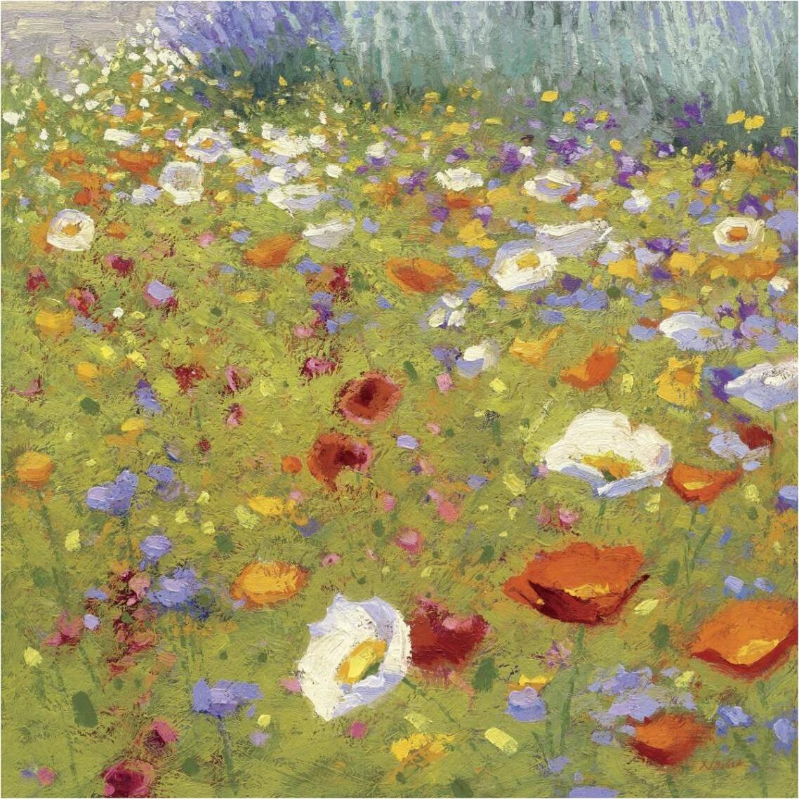 Champ de Fleur II -Paper Art-38&quotx38"