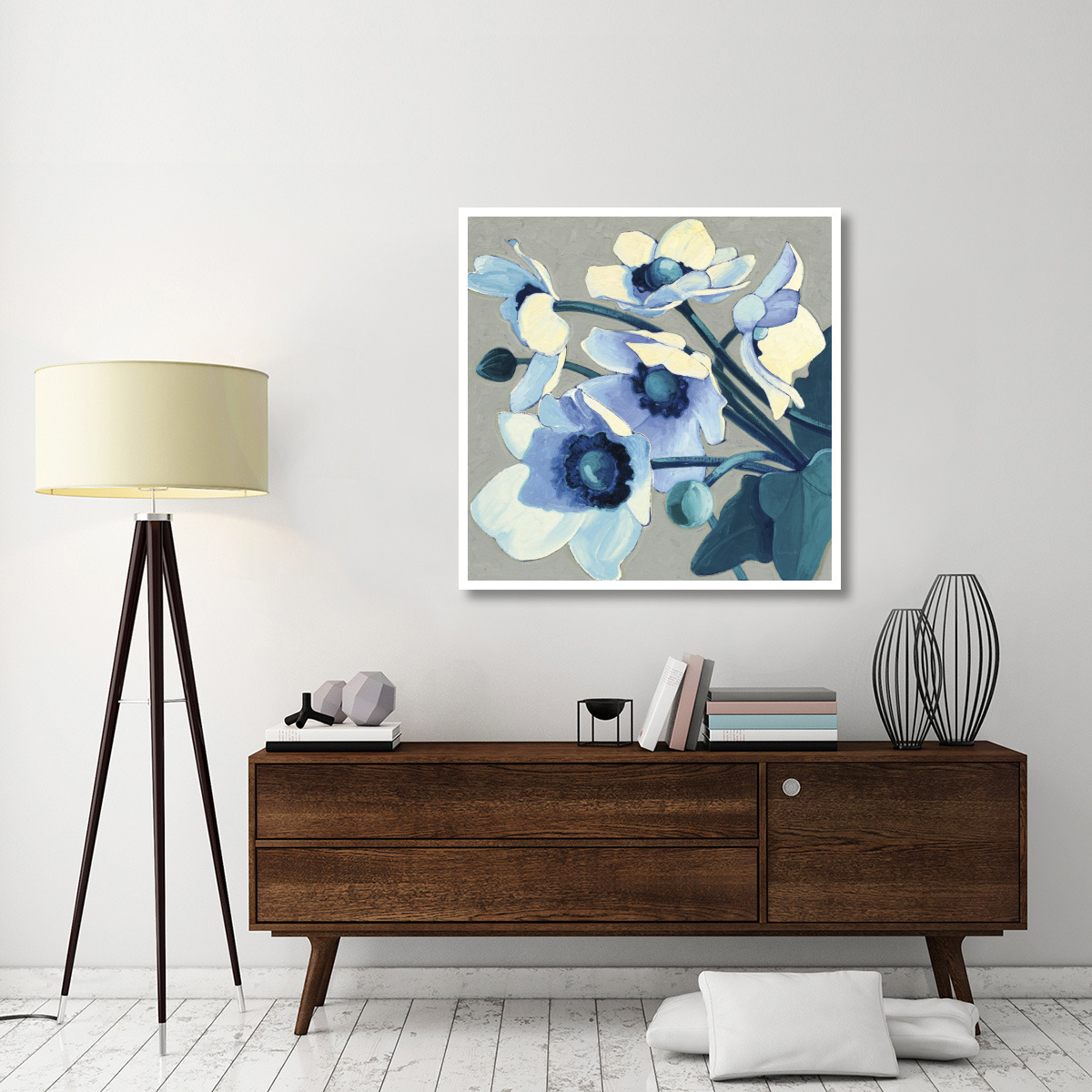 Anemones Japonaises III -Paper Art-42&quotx42"