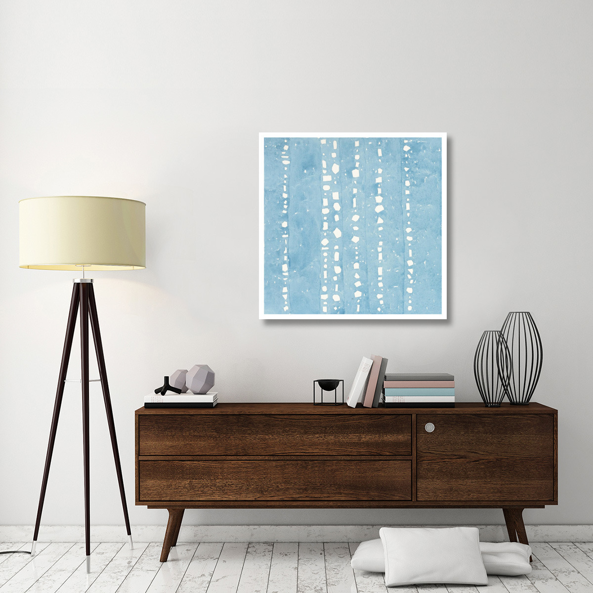 Wishy Washy Blues I -Paper Art-38&quotx38"