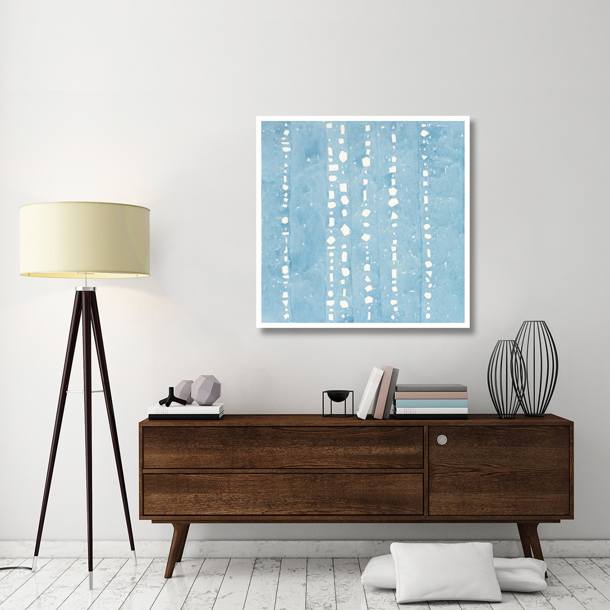 Wishy Washy Blues I -Paper Art-42&quotx42"