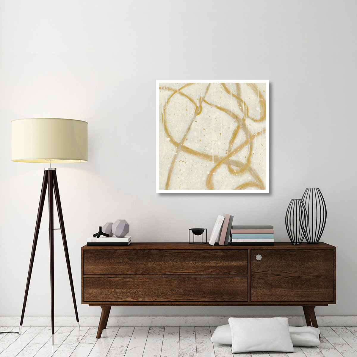 Another Snowy Day Gold -Paper Art-38&quotx38"