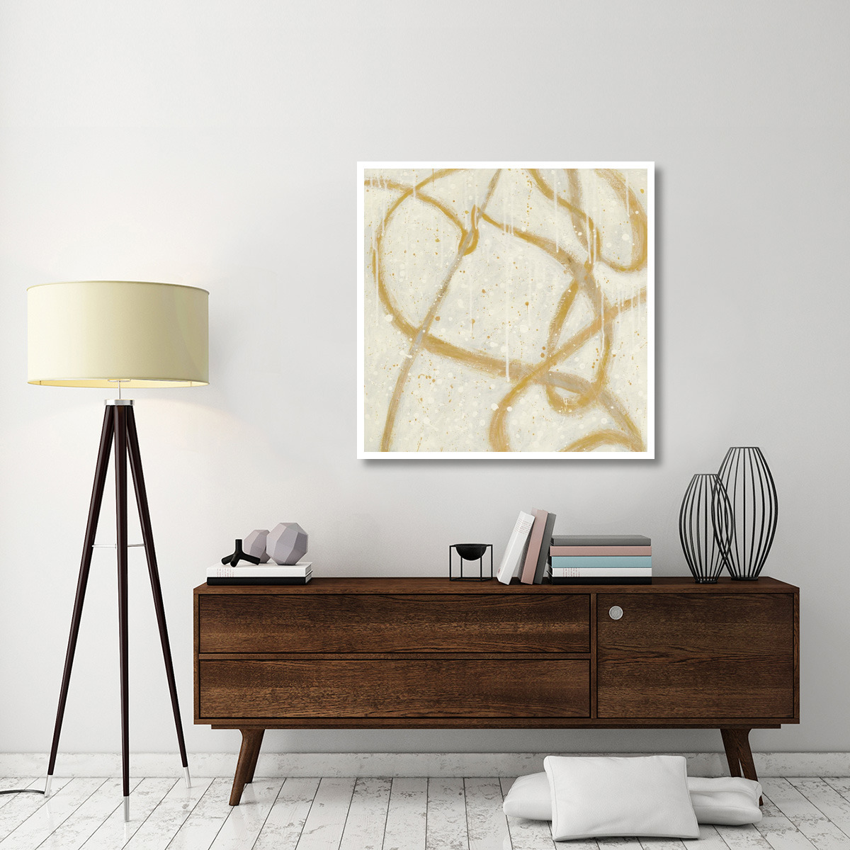 Another Snowy Day Gold -Paper Art-42&quotx42"