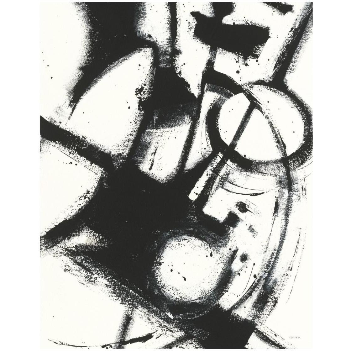 Expression Abstract II White Crop -Paper Art-22&quotx26"