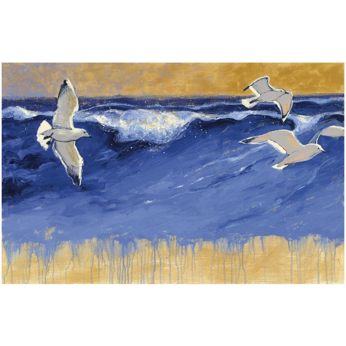 Seagulls -Paper Art-32&quotx22"