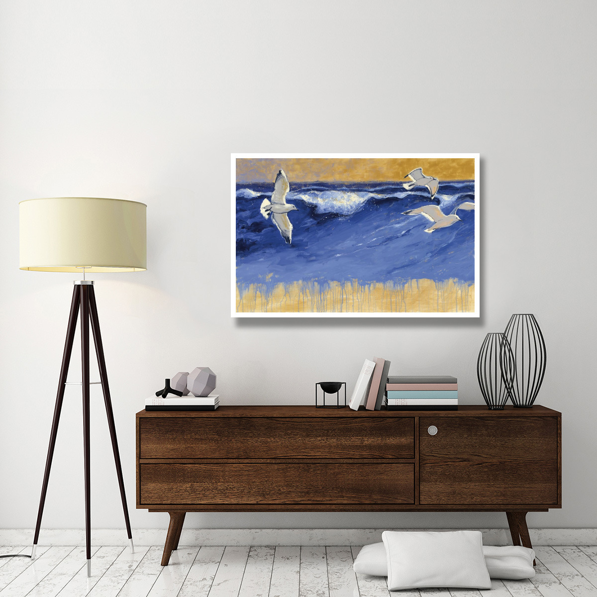 Seagulls -Paper Art-50&quotx34"