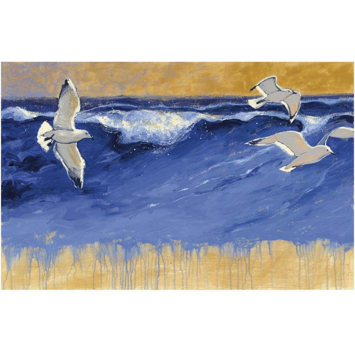 Seagulls -Paper Art-62&quotx42"