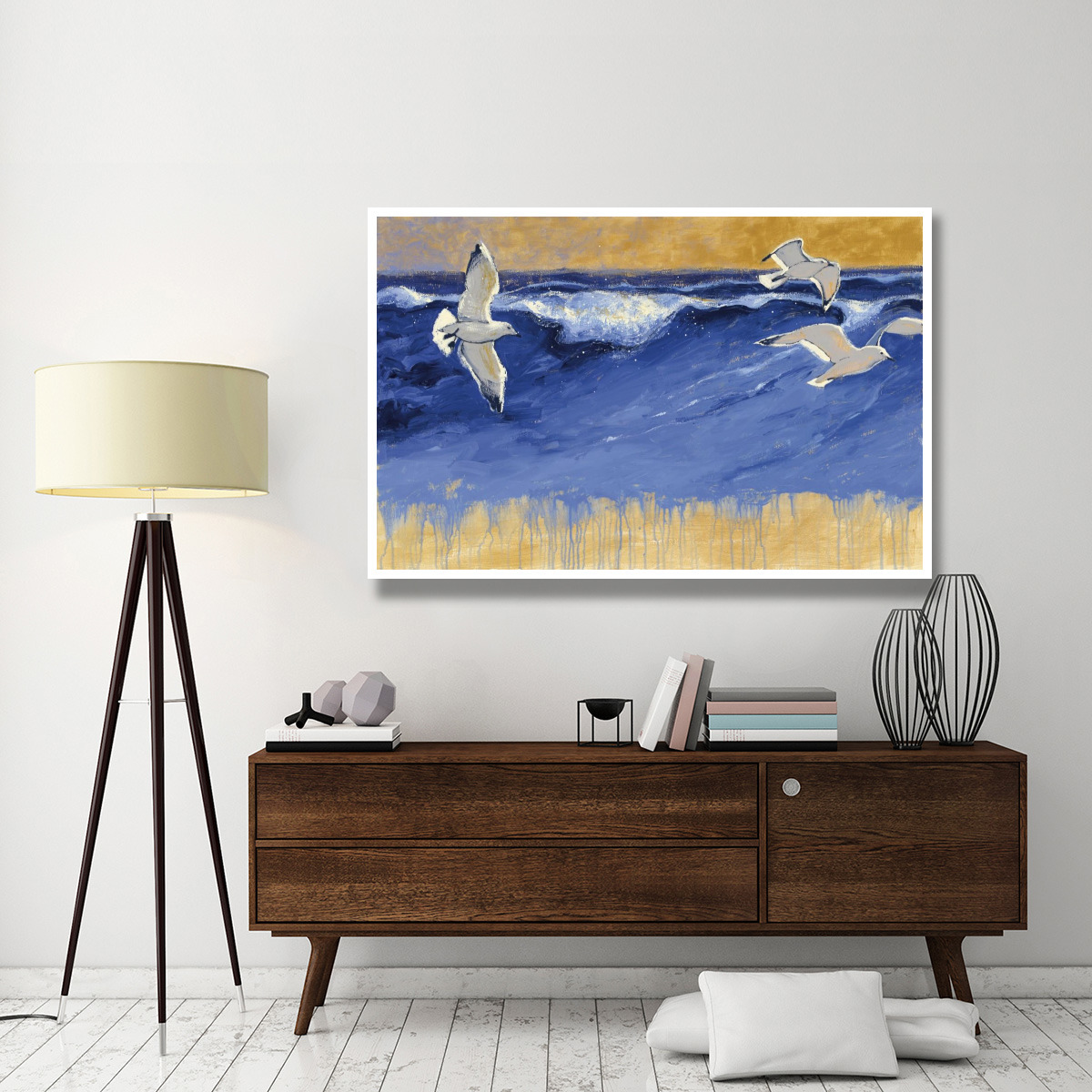 Seagulls -Paper Art-62&quotx42"
