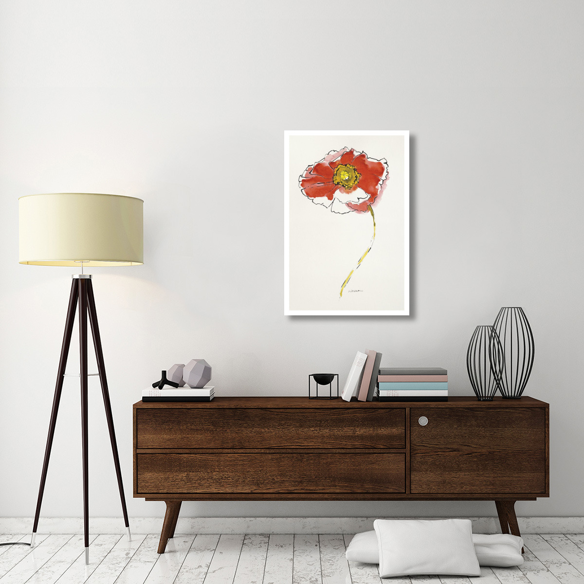 Red Icelands I -Paper Art-26&quotx38"