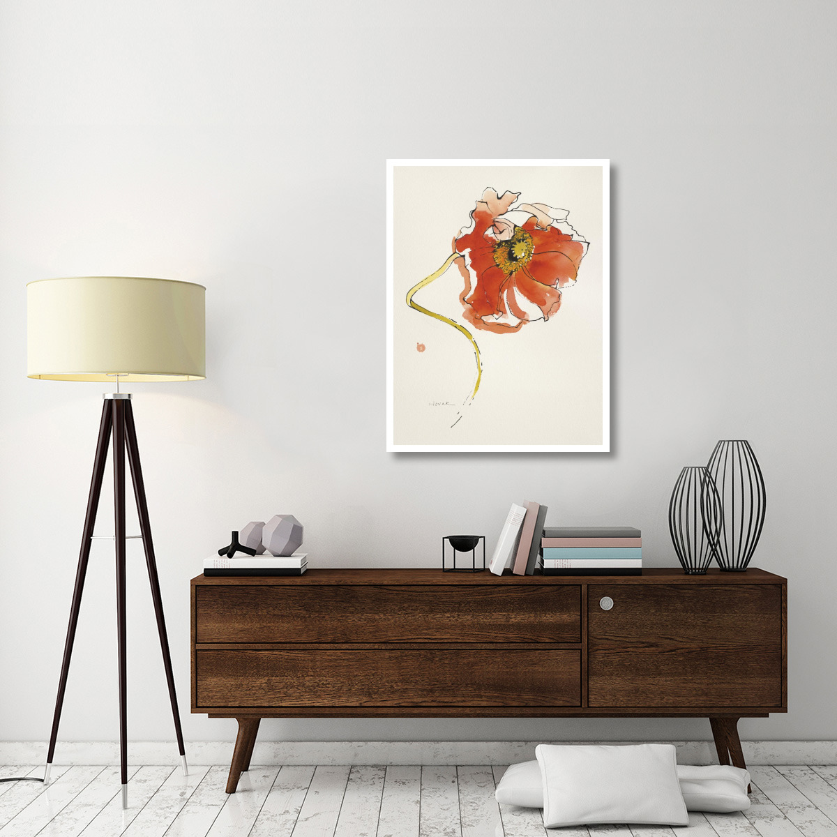Red Icelands II -Paper Art-32&quotx42"