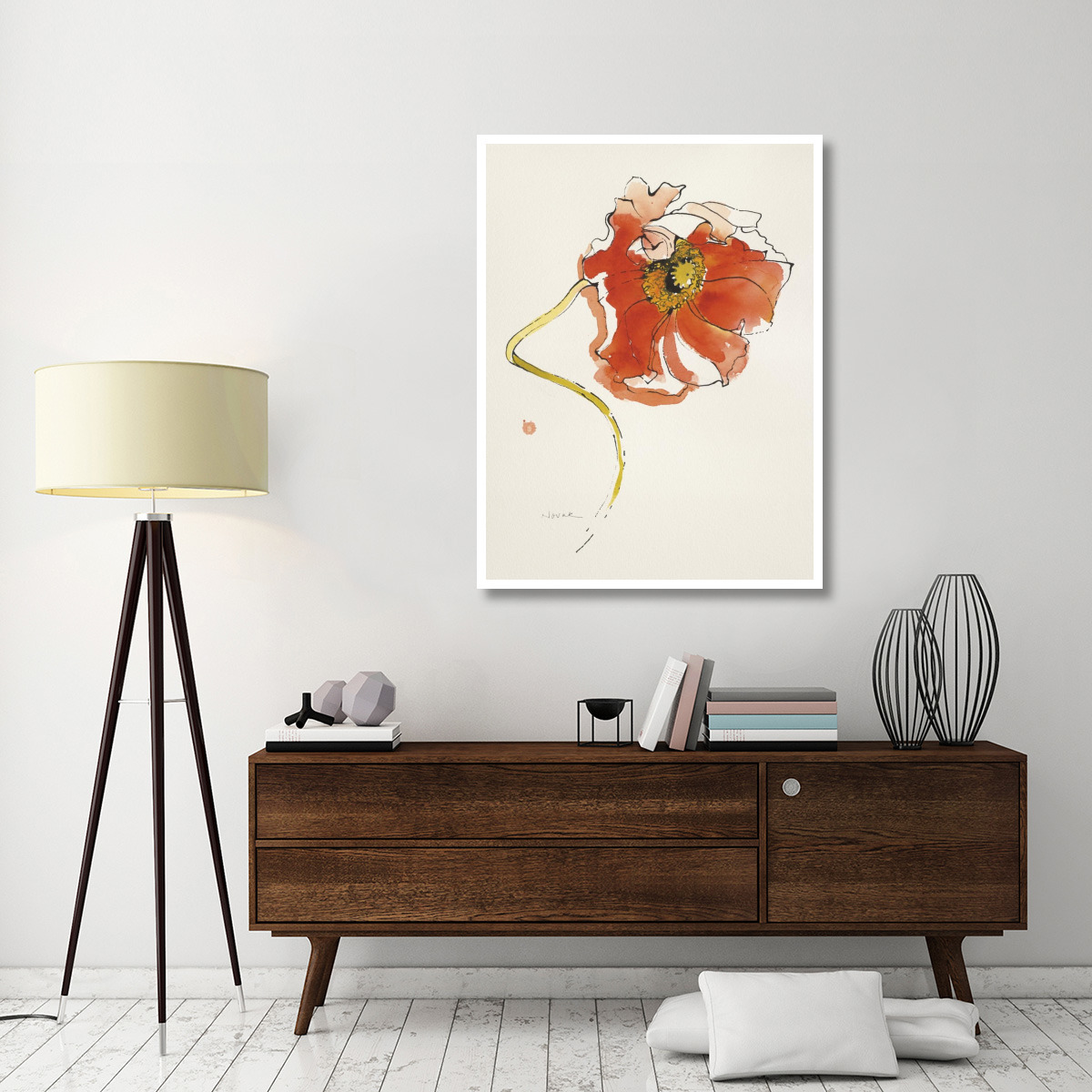Red Icelands II -Paper Art-38&quotx50"
