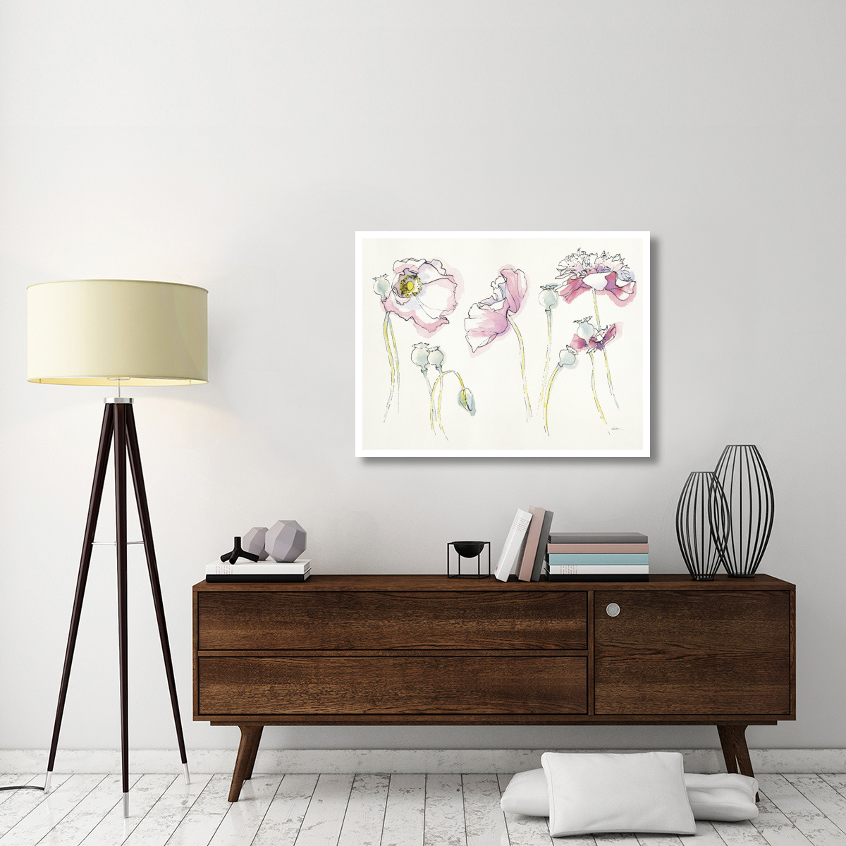 Pink Somniferums -Paper Art-42&quotx32"