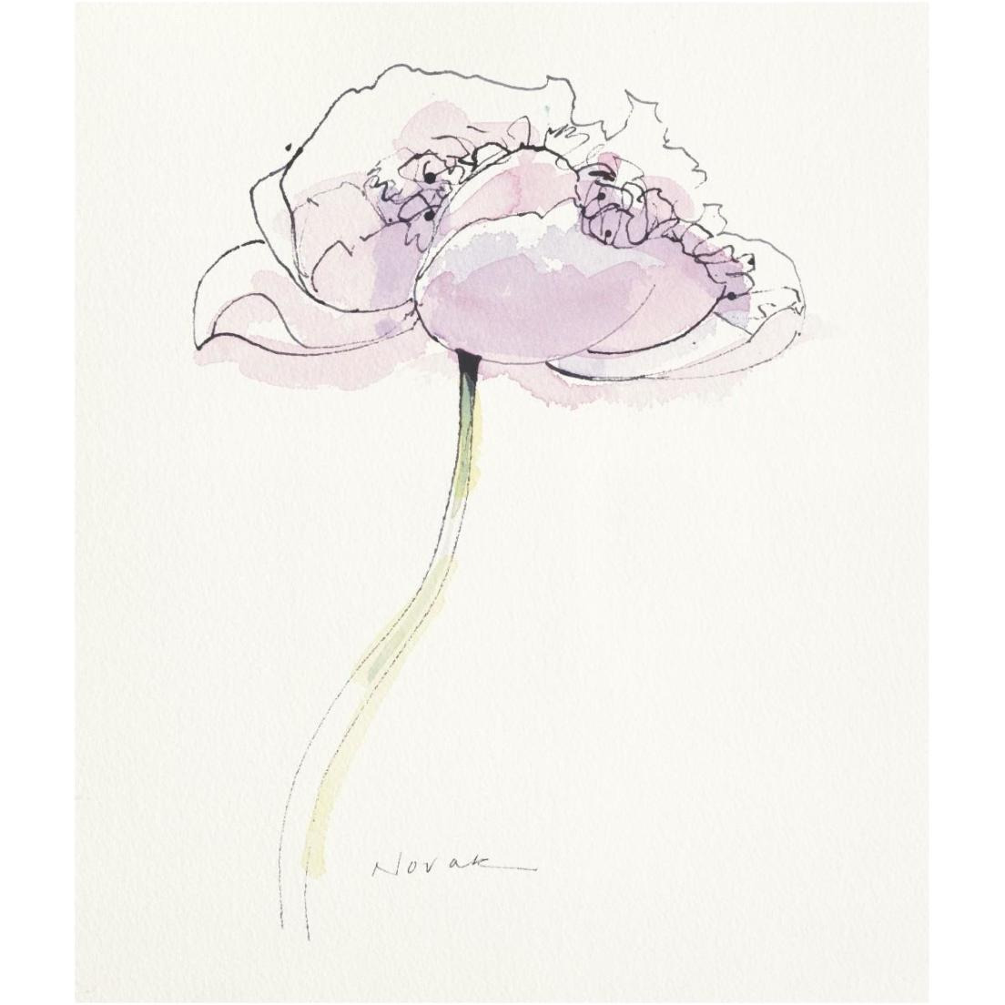 Single Pink Somniferum II -Paper Art-20.7&quotx24"