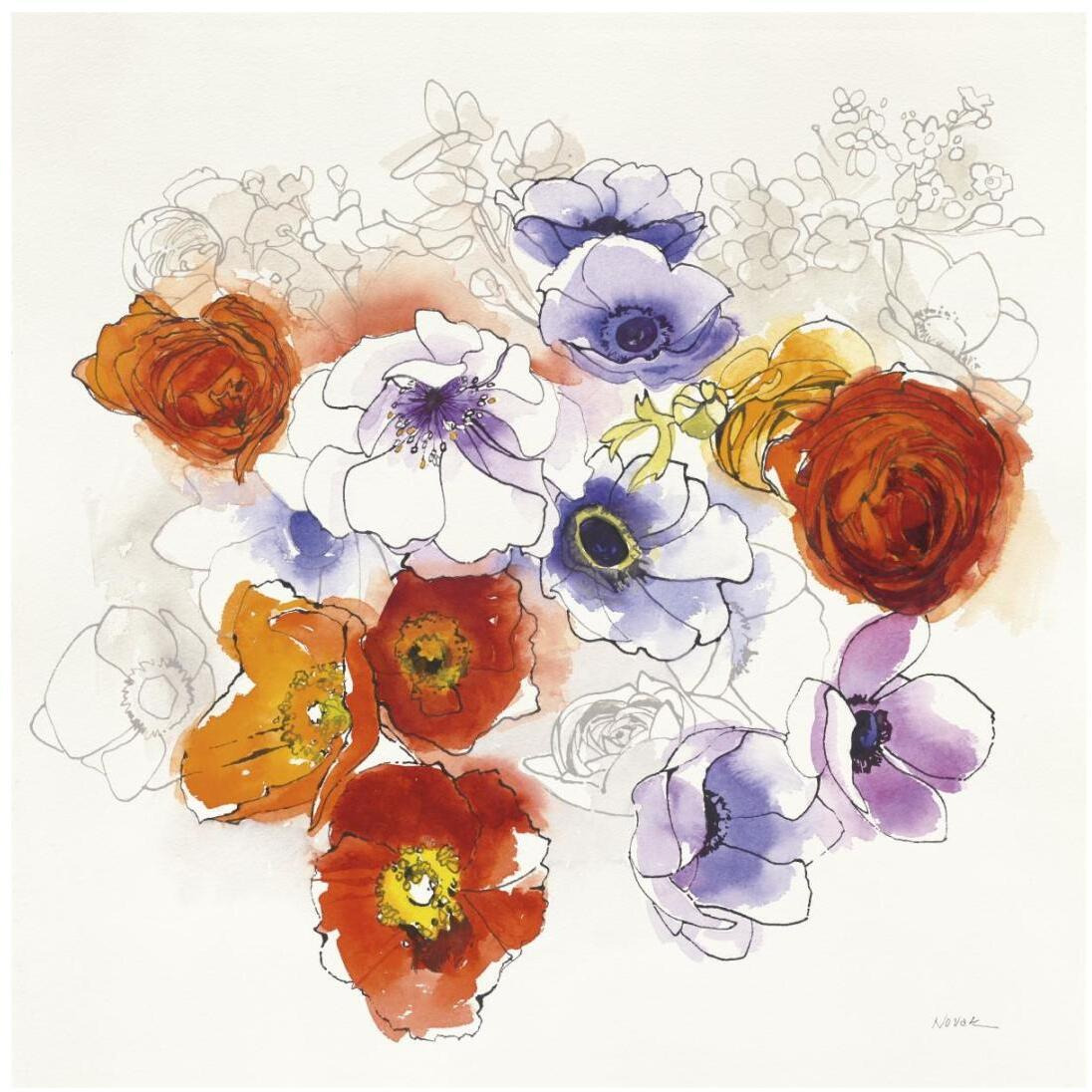 Spring Fleurs -Paper Art-20&quotx20"