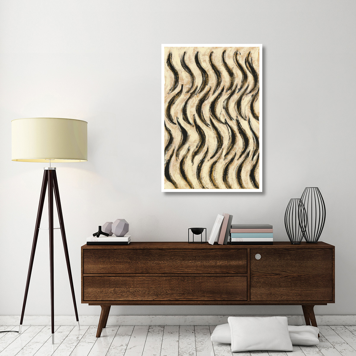 Back and Gold Geometric II -Paper Art-34&quotx50"