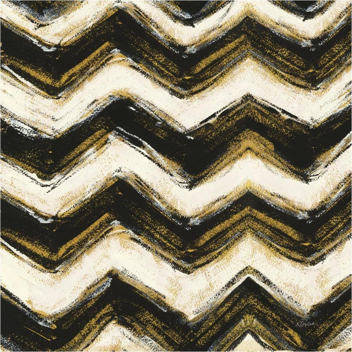 Black and Gold Geometric IV Crop -Paper Art-38&quotx38"