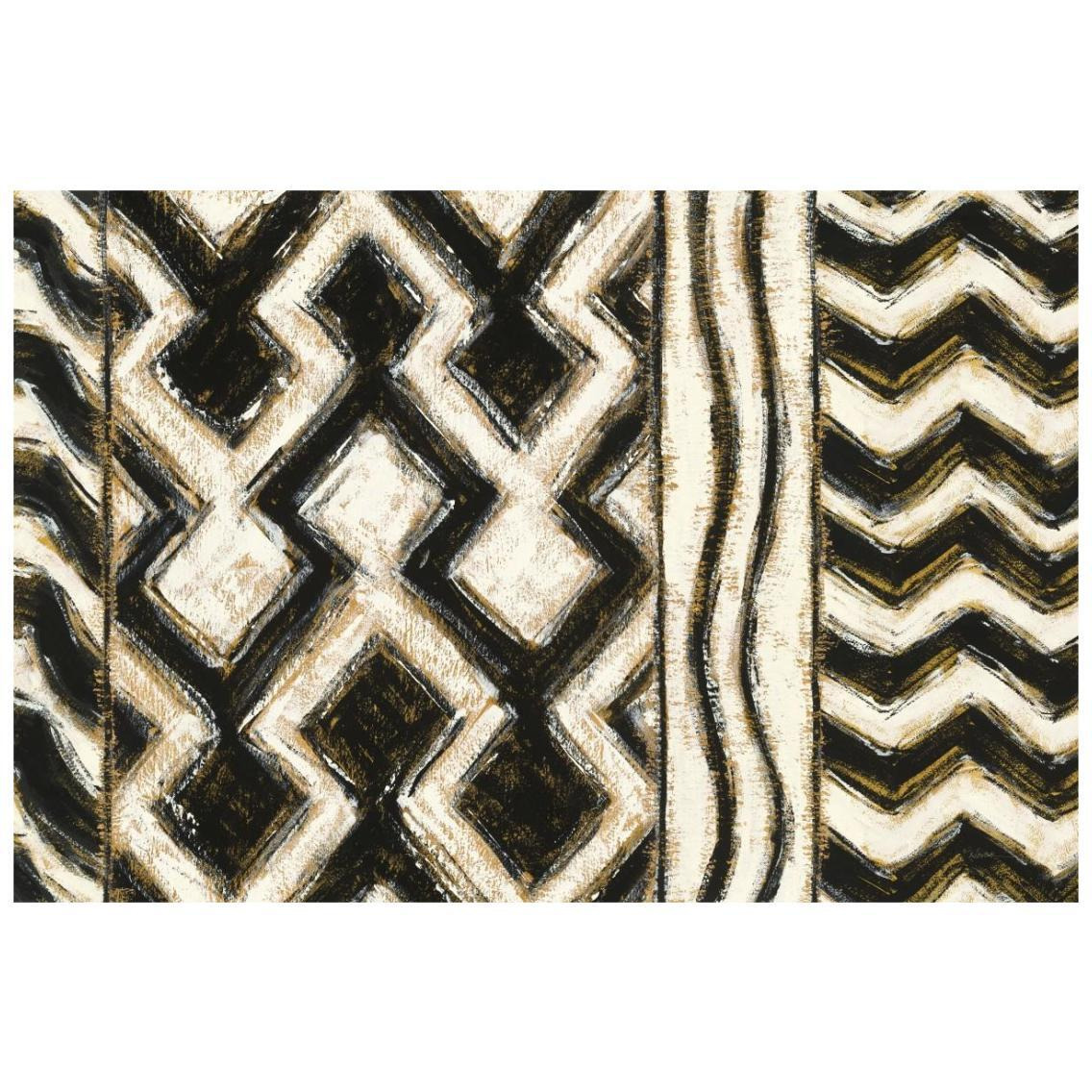 Black and Gold Geometric VII Crop -Paper Art-26&quotx18"
