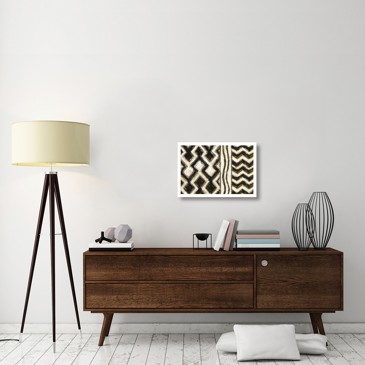 Black and Gold Geometric VIII -Paper Art-26&quotx18"
