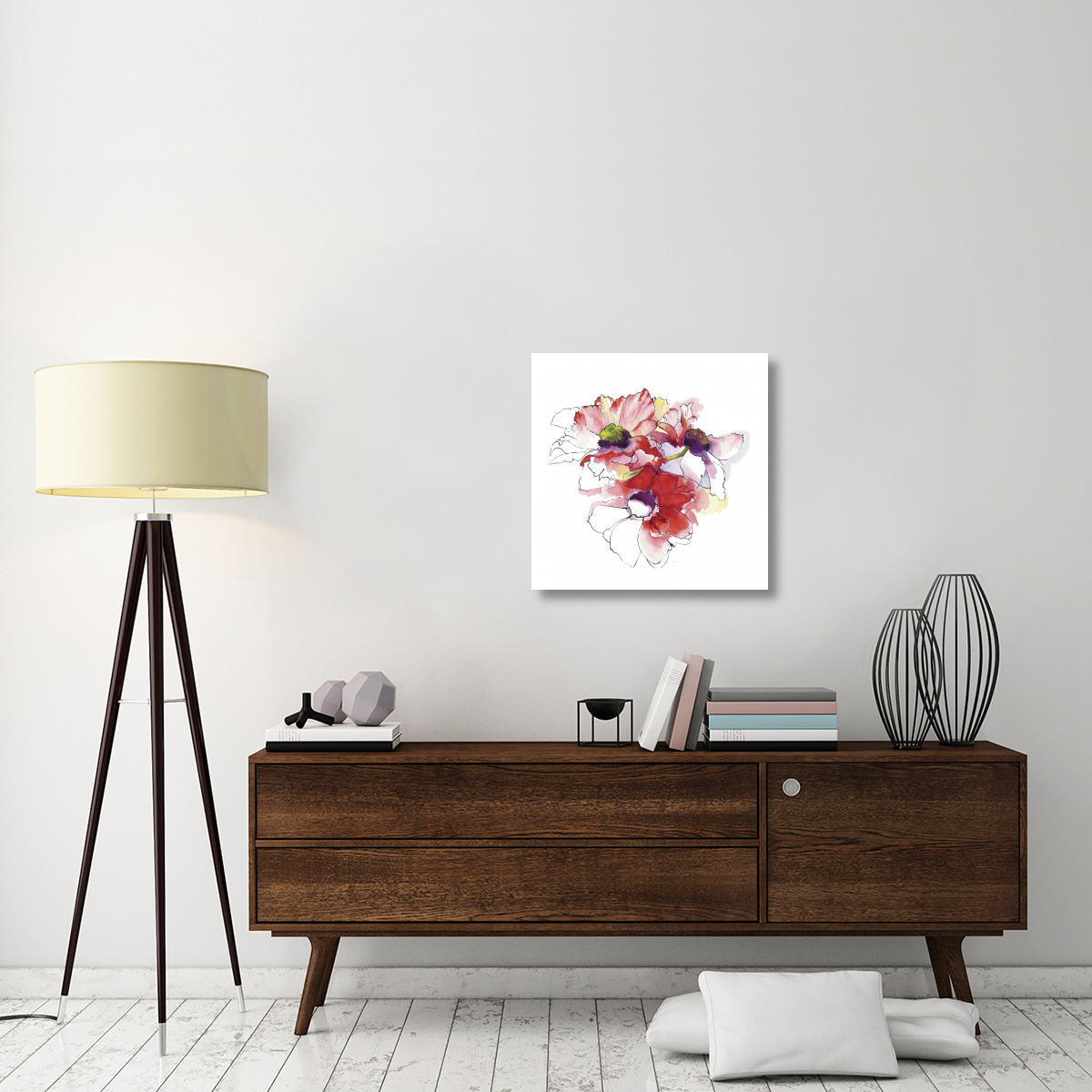 Mistral Trio II White Square -Paper Art-26&quotx26"