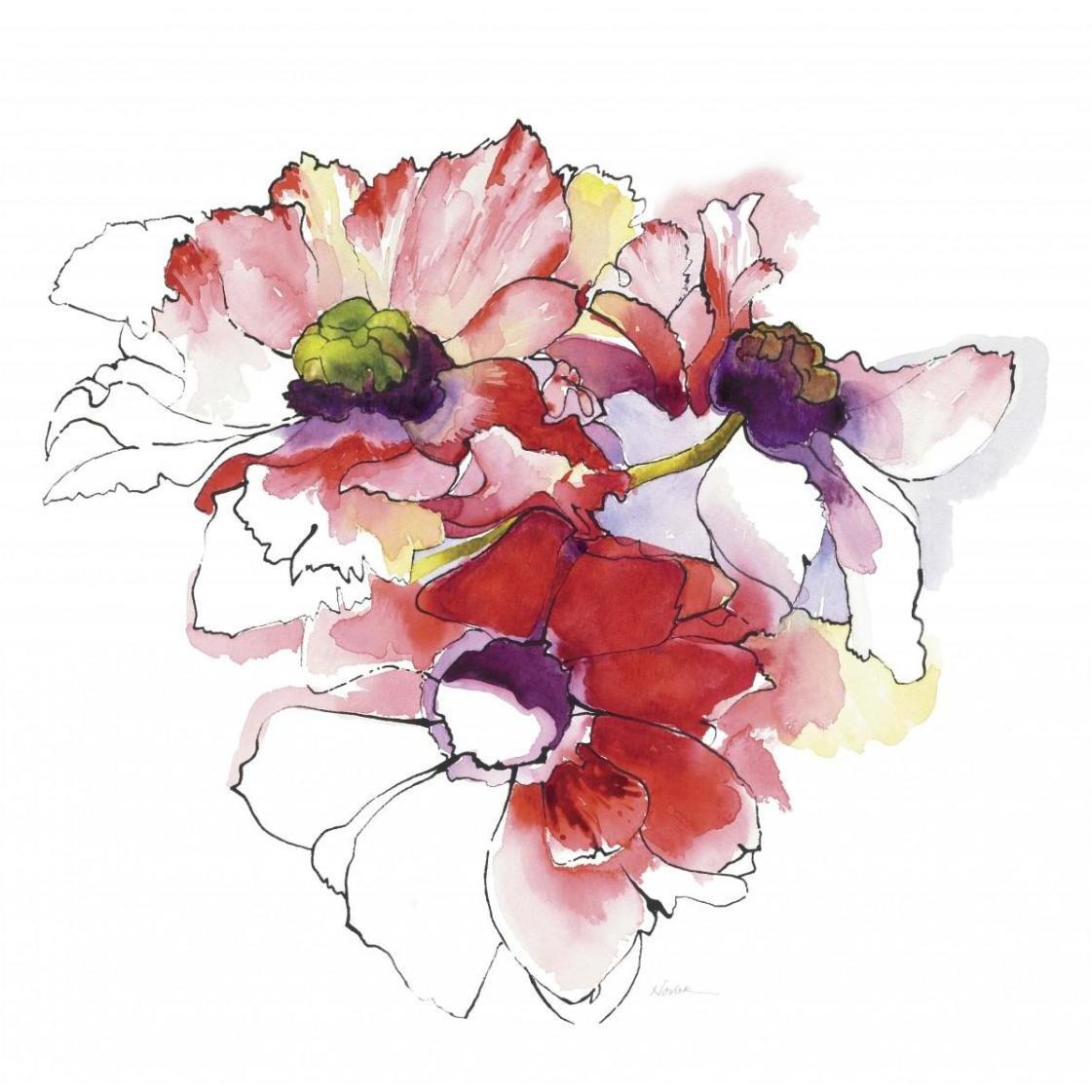 Mistral Trio II White Square -Paper Art-32&quotx32"