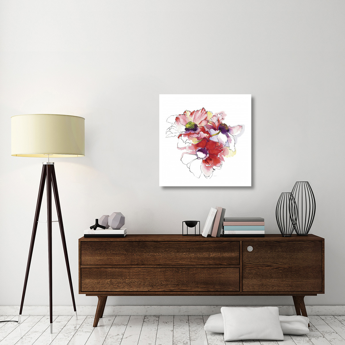 Mistral Trio II White Square -Paper Art-32&quotx32"
