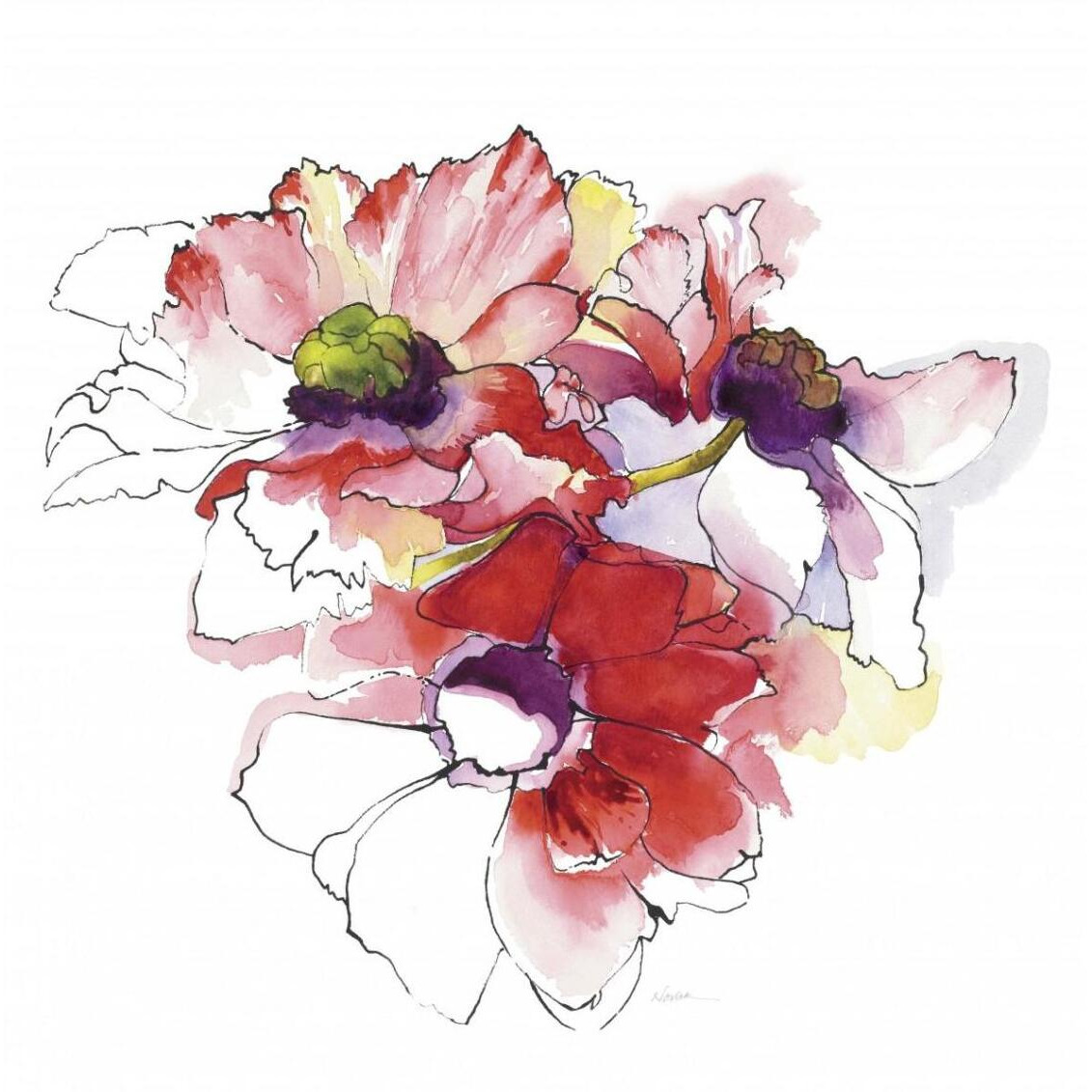 Mistral Trio II White Square -Paper Art-38&quotx38"