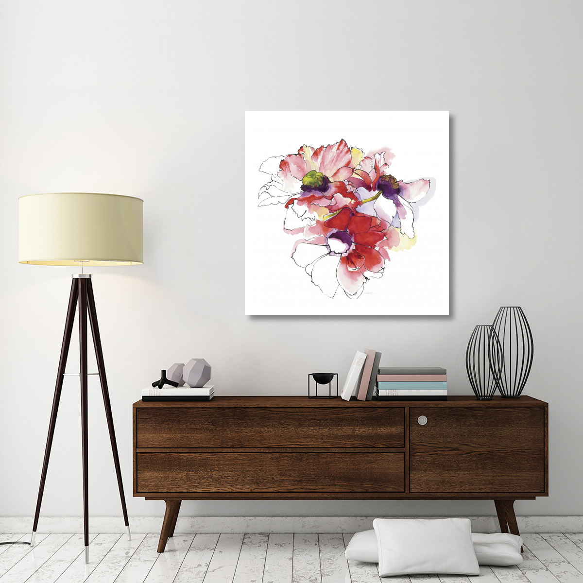 Mistral Trio II White Square -Paper Art-42&quotx42"