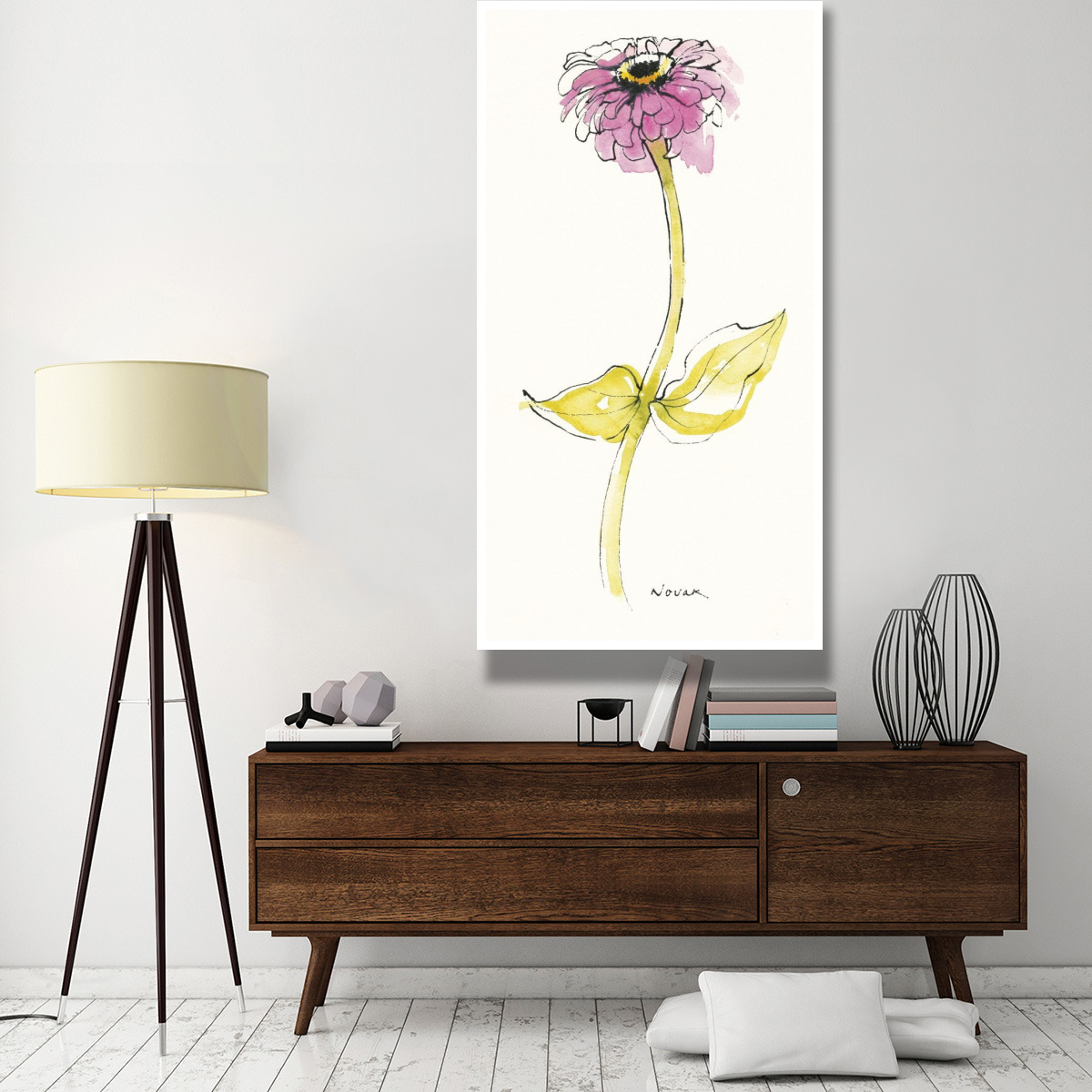 Zinnia I -Paper Art-38&quotx74"