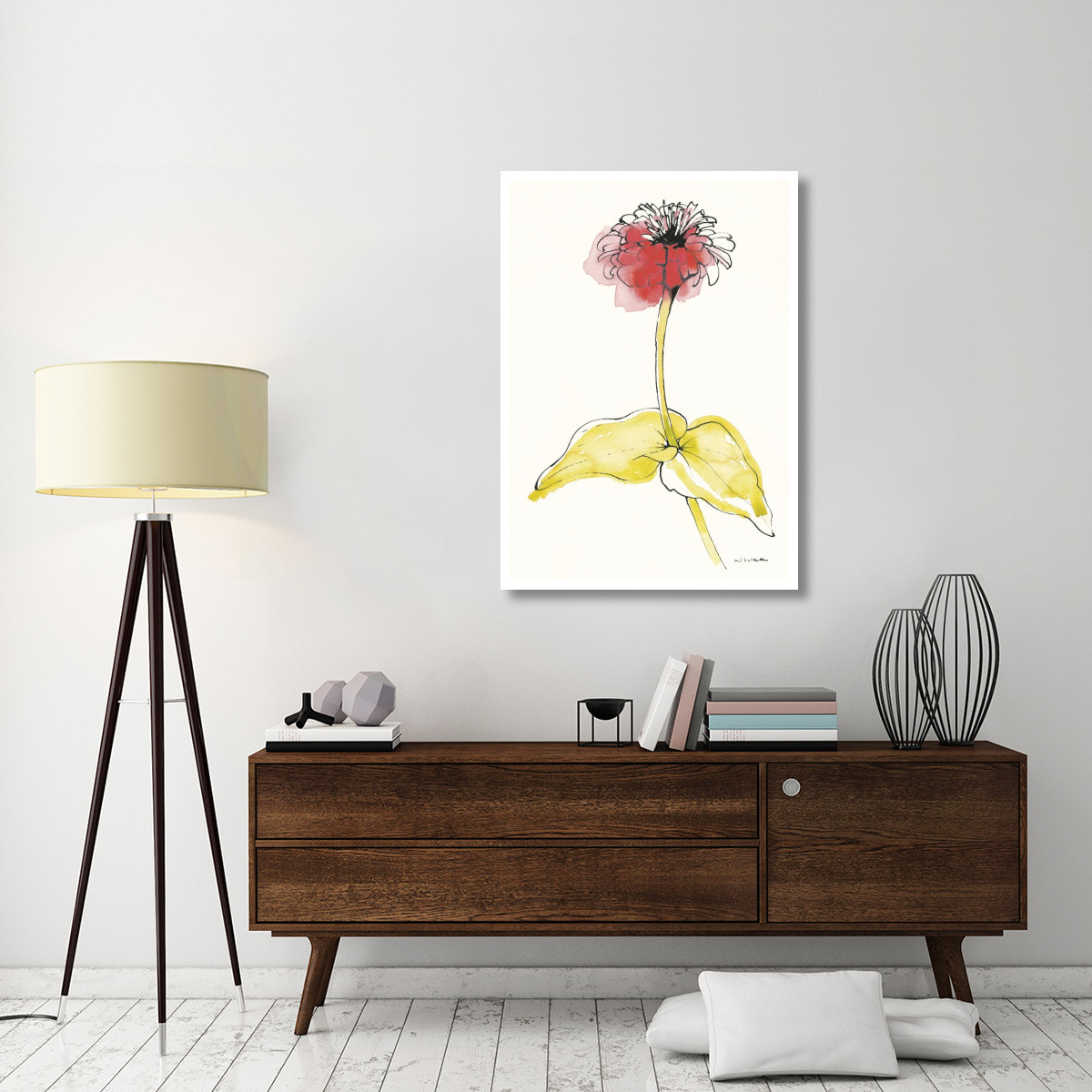 Zinnia II -Paper Art-32.8&quotx46"