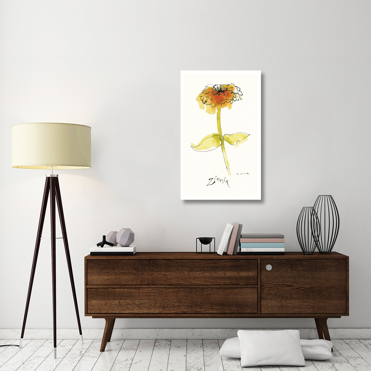 Zinnia III -Paper Art-26&quotx42"