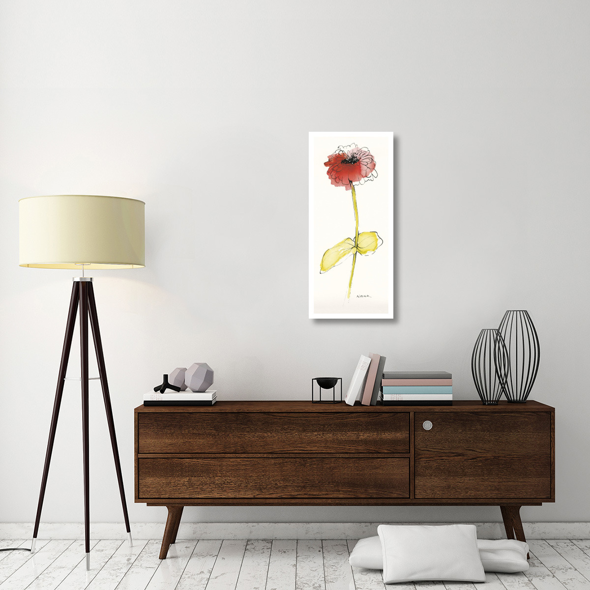 Zinnia IV -Paper Art-17.12&quotx38"