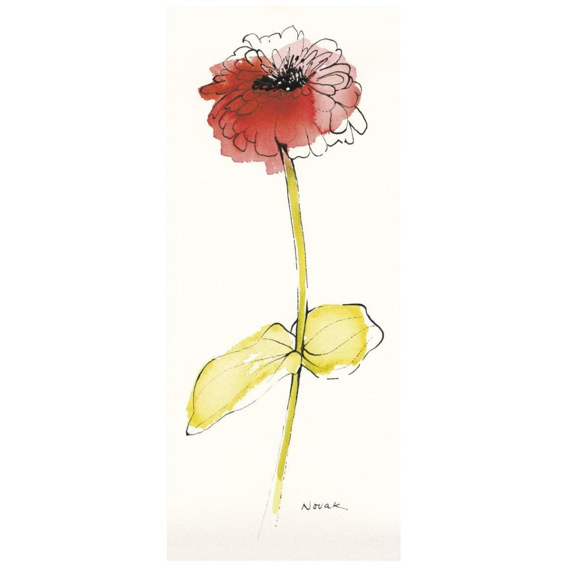 Zinnia IV -Paper Art-18.8&quotx42"