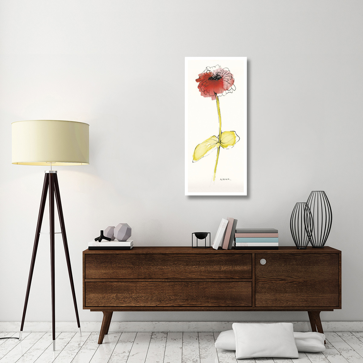 Zinnia IV -Paper Art-20.48&quotx46"
