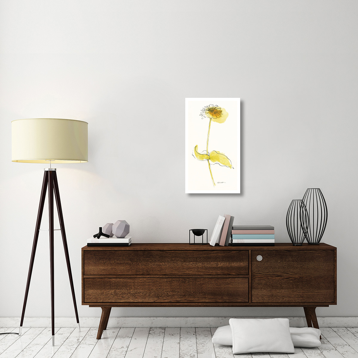 Zinnia V -Paper Art-18.5&quotx32"