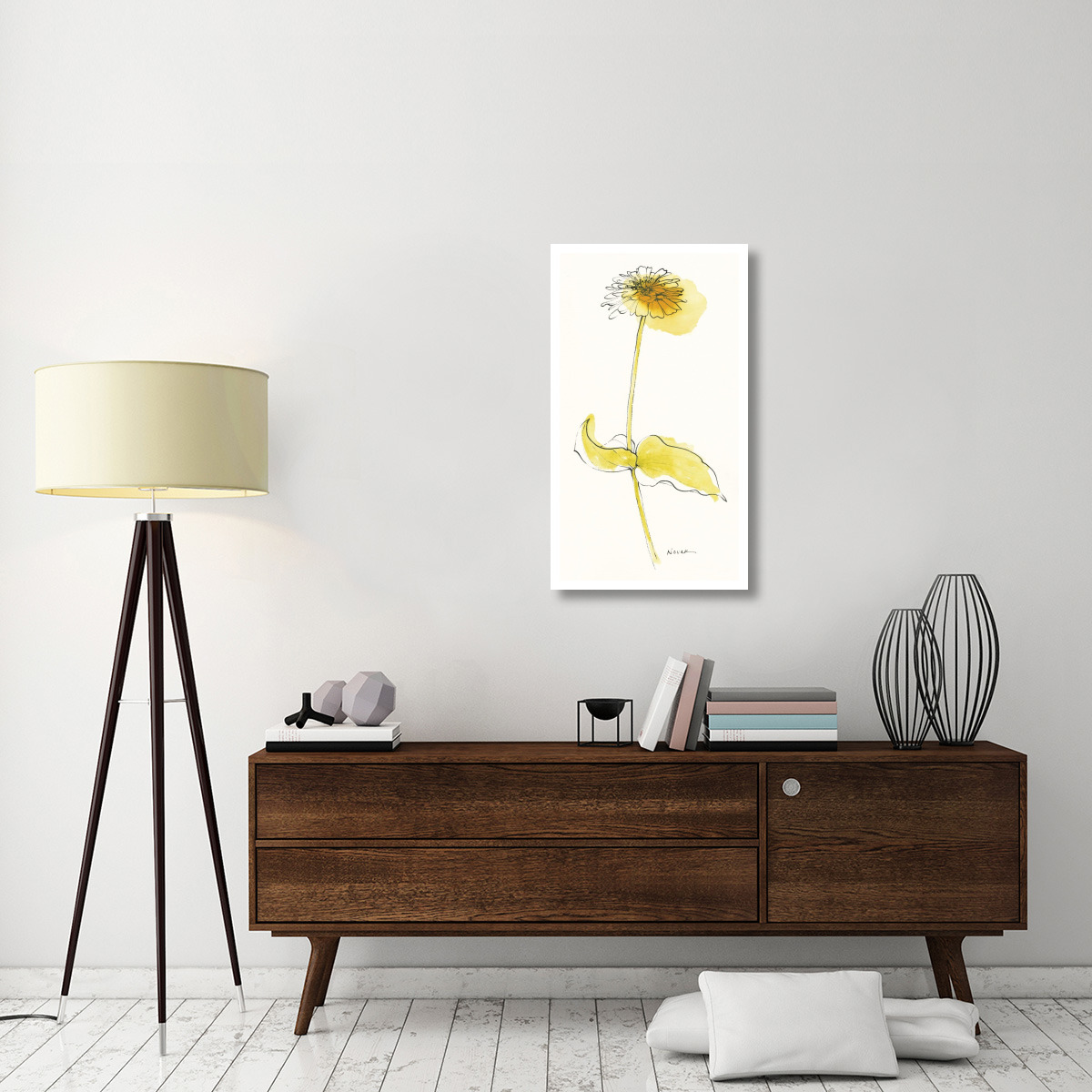 Zinnia V -Paper Art-21.8&quotx38"