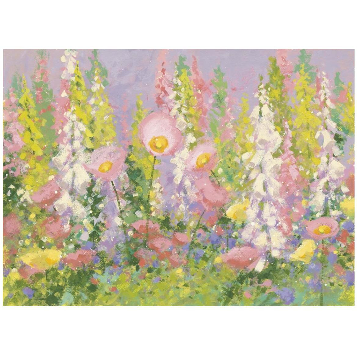 Garden Pastels I -Paper Art-50&quotx38"