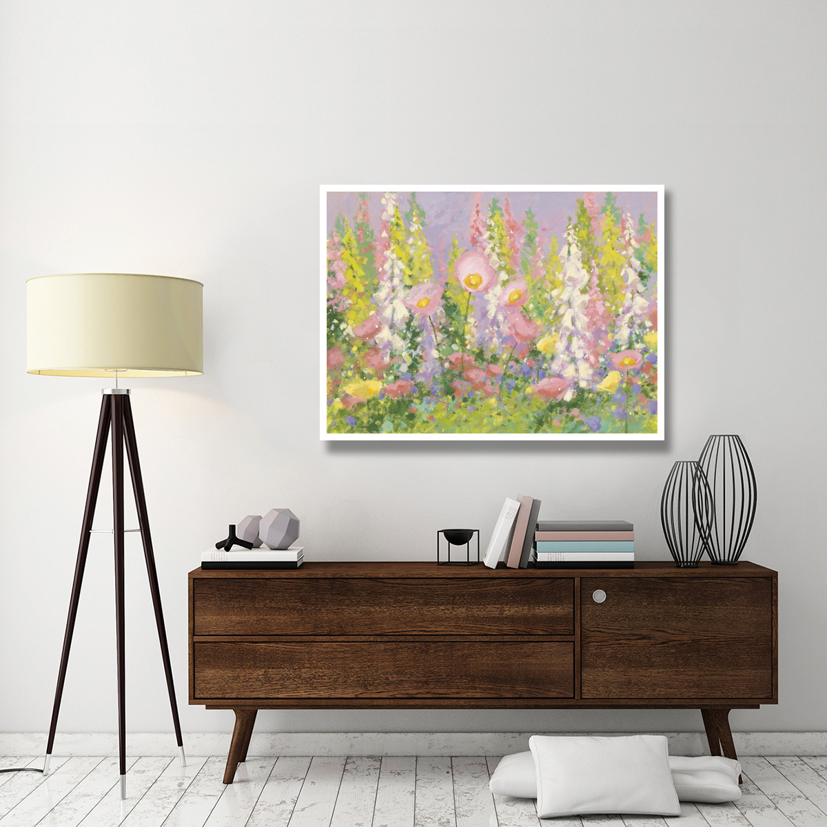 Garden Pastels I -Paper Art-50&quotx38"