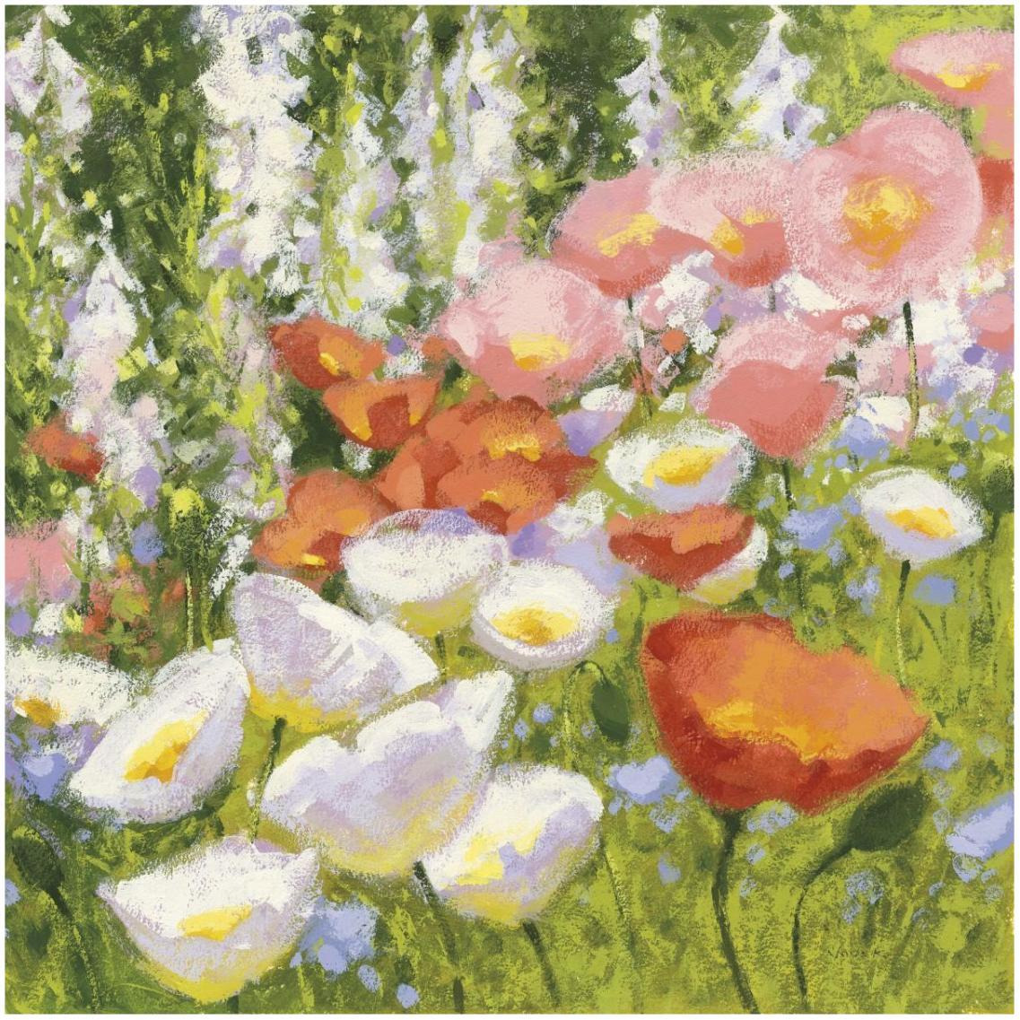 Garden Pastels II -Paper Art-32&quotx32"
