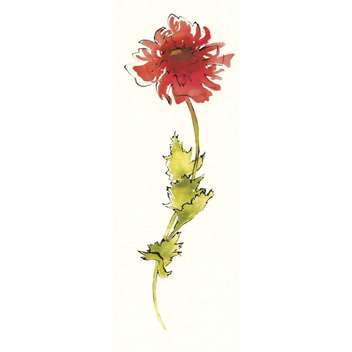 Peony Form Poppies II -Paper Art-14.96&quotx38"