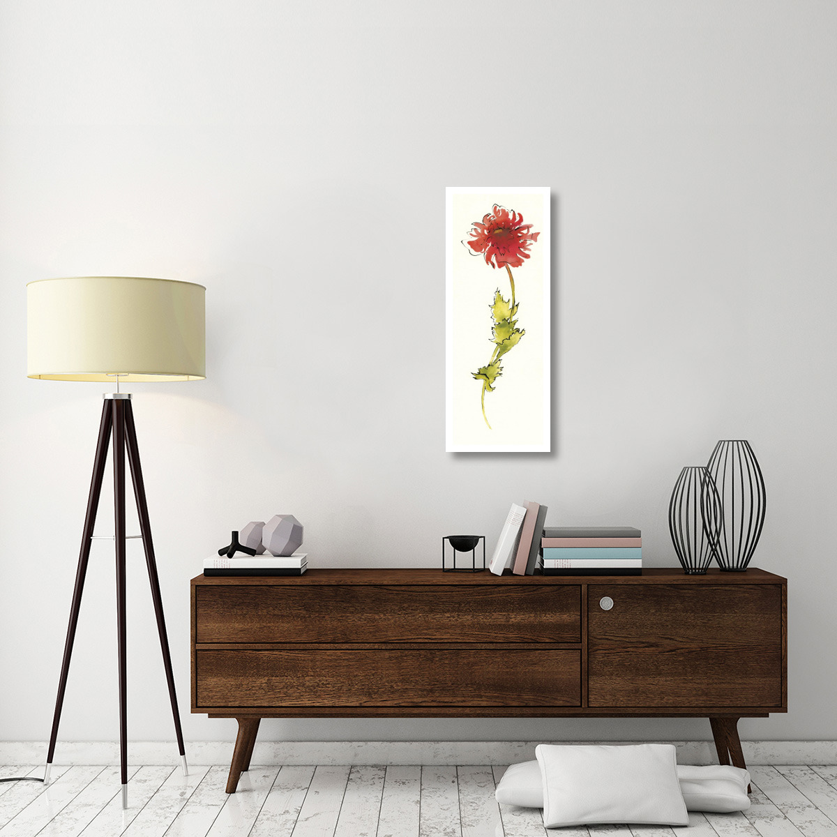 Peony Form Poppies II -Paper Art-14.96&quotx38"
