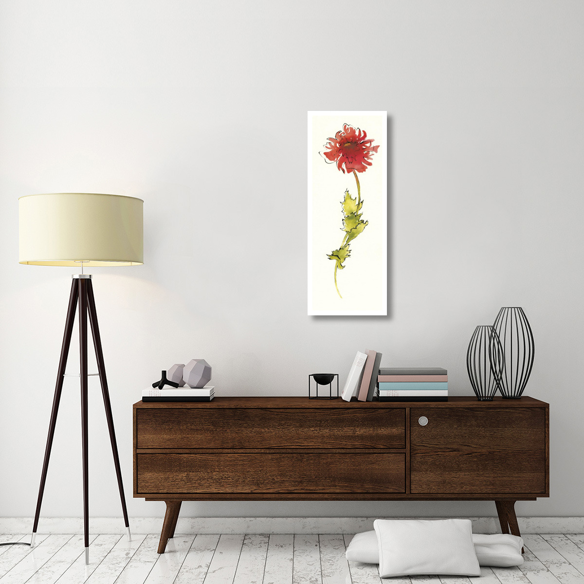 Peony Form Poppies II -Paper Art-16.4&quotx42"